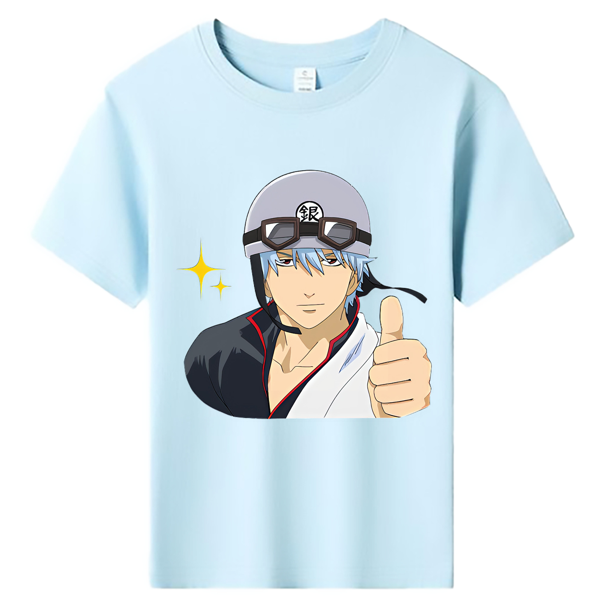 （画像用） ぎんたま 坂田銀時（さかたぎんとき） 神楽 志村新八（しむら しんぱち） GINTAMA Sakata Gintoki Kagura Shimura Shinpachi 綿100％キッズTシャツ（フロントプリント）